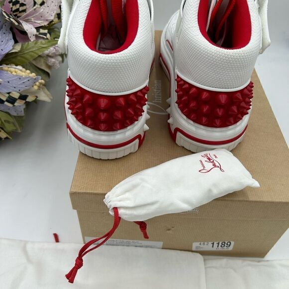 Men’s Christian Louboutin, Astroloubi leather sneakers, size 44 made in Italy - Picture 5 of 8
